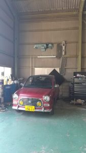 壁にはパオの一部が